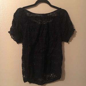 Wet Seal Black Lace Top